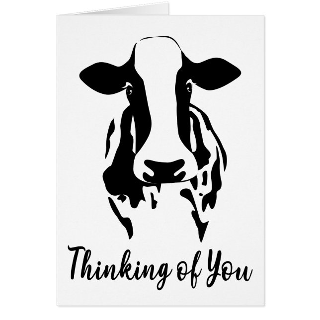 Cow Thinking of You Hello Miss You Farm Farmer (Front)
