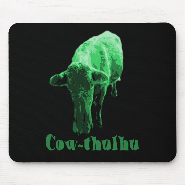 Cow-thulhu Mouse Mat (Front)
