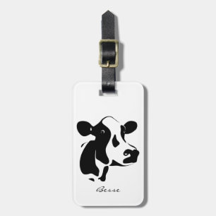 Cow Tillamook Cow Luggage Tag Custom Name