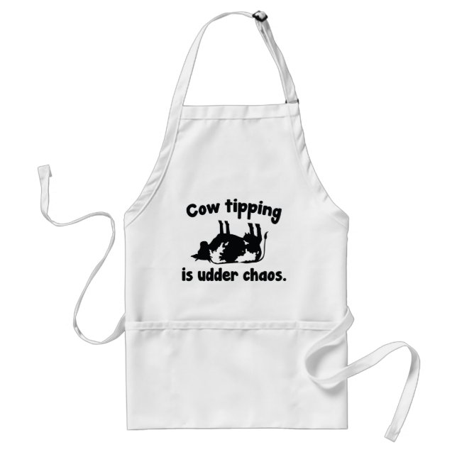 Cow Tipping Is Udder Chaos Standard Apron (Front)