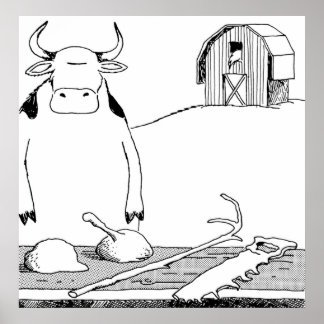 Cow Tools HQ Cropped ON WHITE TEE ONLY Poster