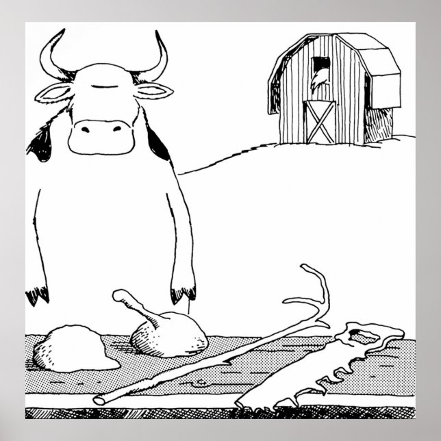 Cow Tools  HQ Cropped ON WHITE TEE ONLY Poster (Front)