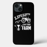 Cow Tractor Farm Life Farmer Farming Gift