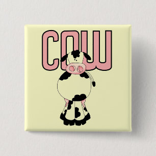 Cow Tshirts and Gifts 15 Cm Square Badge