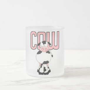 Cow Tshirts and Gifts Frosted Glass Coffee Mug