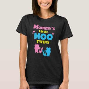 Cow Twins Pregnancy Baby Announcement Women T-Shirt