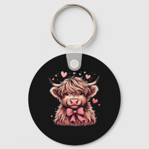 Cow Valentine Hearts Key Ring