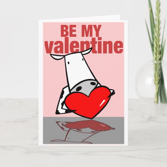 Cow Valentine Holiday Card (Front)