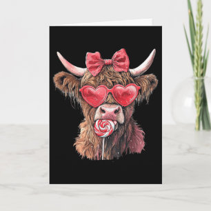 Cow Valentine Mens Womens Kids  Card