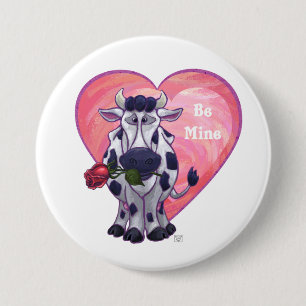 Cow Valentine's Day 7.5 Cm Round Badge