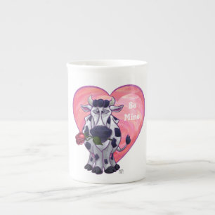 Cow Valentine's Day Bone China Mug