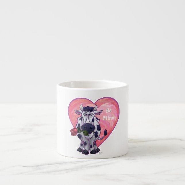 Cow Valentine's Day Espresso Cup (Front)