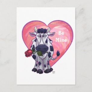 Cow Valentine's Day Holiday Postcard