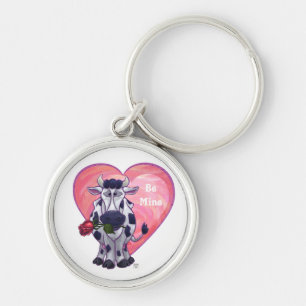 Cow Valentine's Day Key Ring