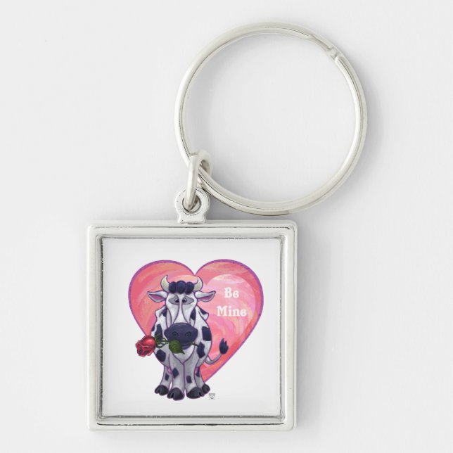 Cow Valentine's Day Key Ring (Front)