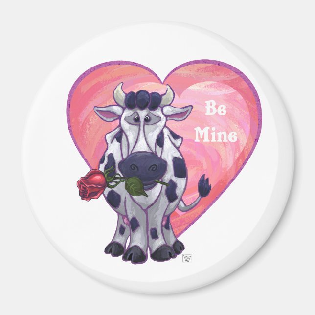 Cow Valentine's Day Magnet (Front)