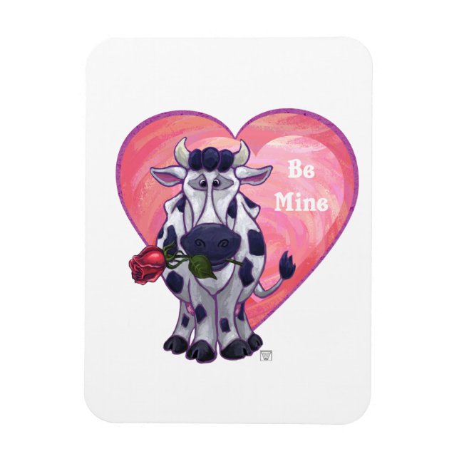 Cow Valentine's Day Magnet (Vertical)