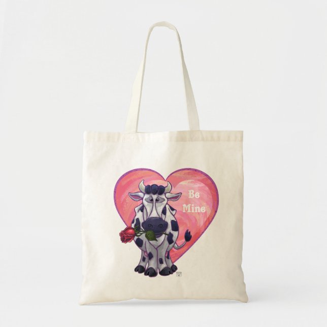 Cow Valentine's Day Tote Bag (Front)