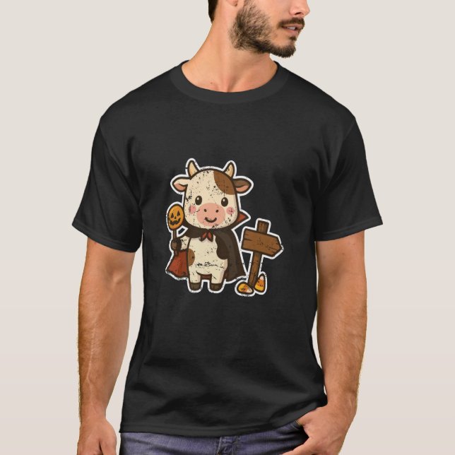 Cow Vampire with Lollipop T-Shirt (Front)