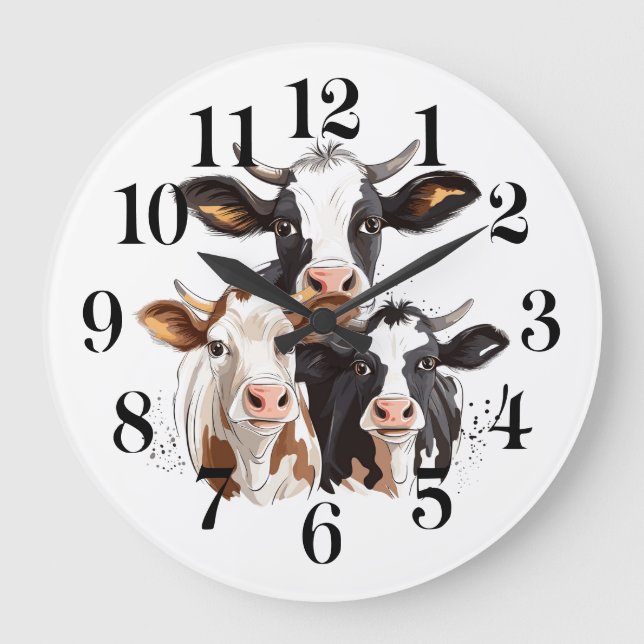 Cow Wall Clock (Front)