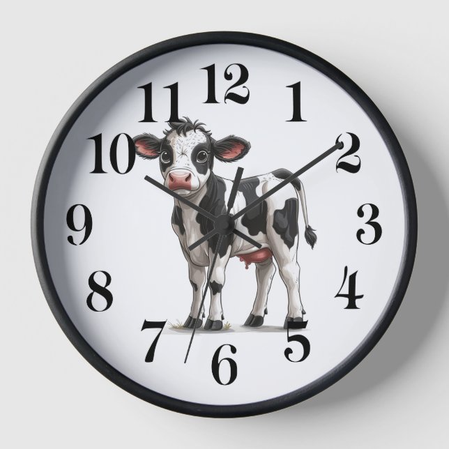 Cow Wall Clock (Front)