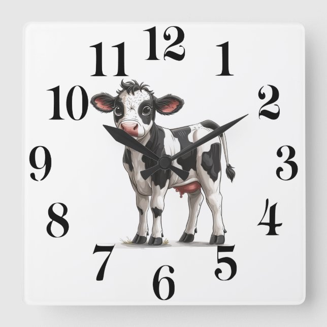 Cow Wall Clock (Front)