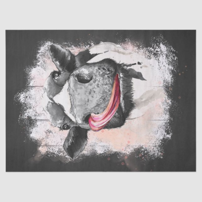 Cow Watercolor Tissue Paper (Front)