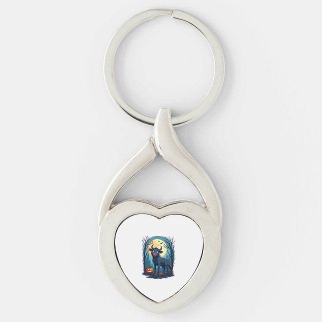 Cow Werewolf Transformation Key Ring (Front)