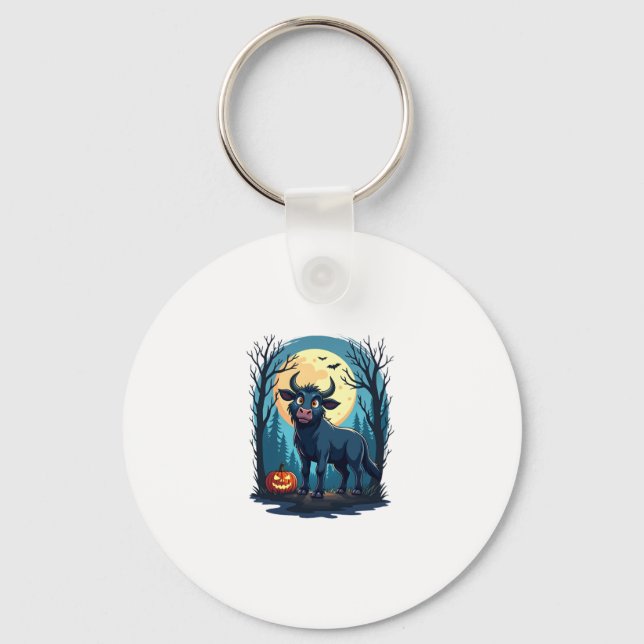 Cow Werewolf Transformation Key Ring (Front)