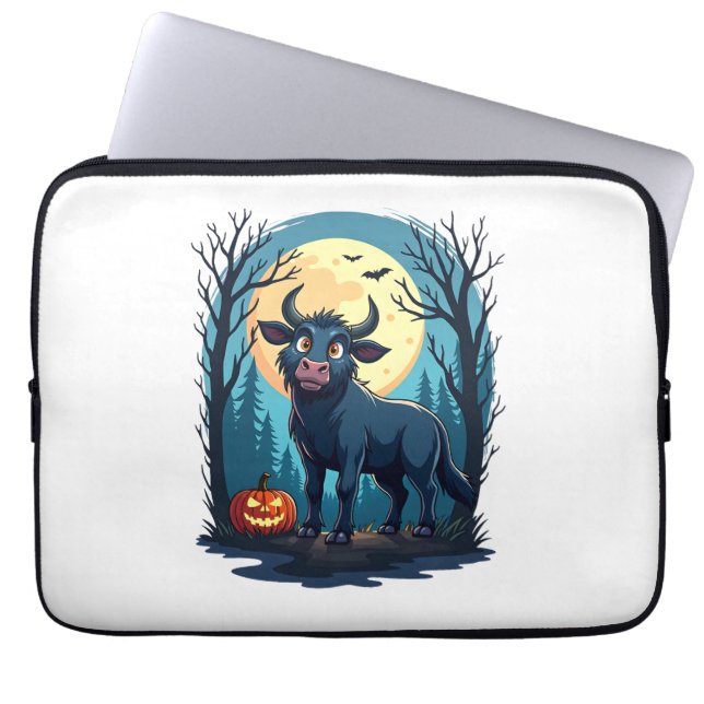 Cow Werewolf Transformation Laptop Sleeve (Front)