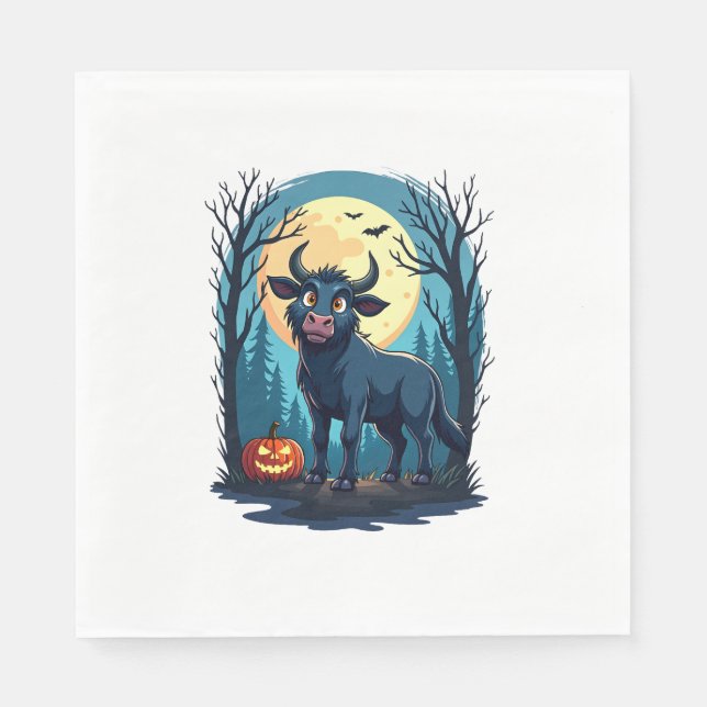 Cow Werewolf Transformation Napkin (Front)