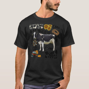 Cow Western Country Cow Sunflower Truck Farm Life T-Shirt