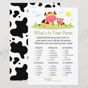 Cow What's in your purse game baby shower