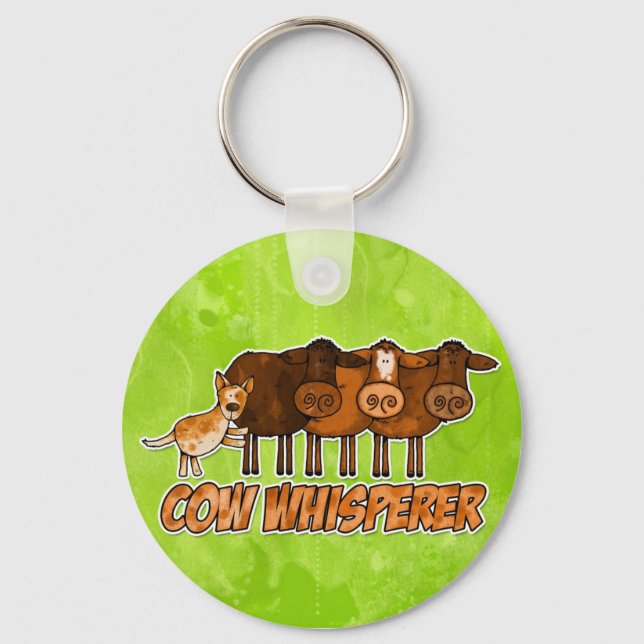 cow whisperer key ring (Front)