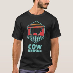 Cow Whisperer Retro Vintage 80s Retrowave T-Shirt