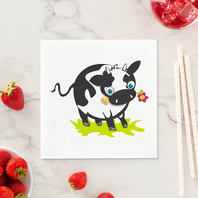 Cow With A Flower Napkin (Creator Uploaded)
