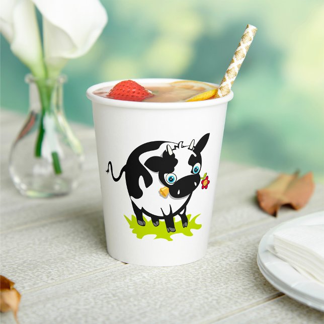 Cow With A Flower Paper Cups (Creator Uploaded)