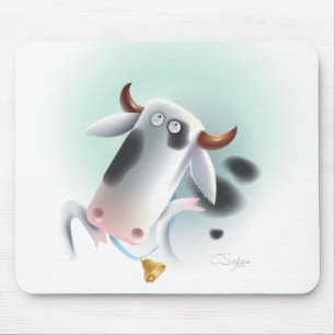 cow with bell mouse mat