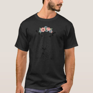 Cow With Floral Headband Farm Animal T-Shirt