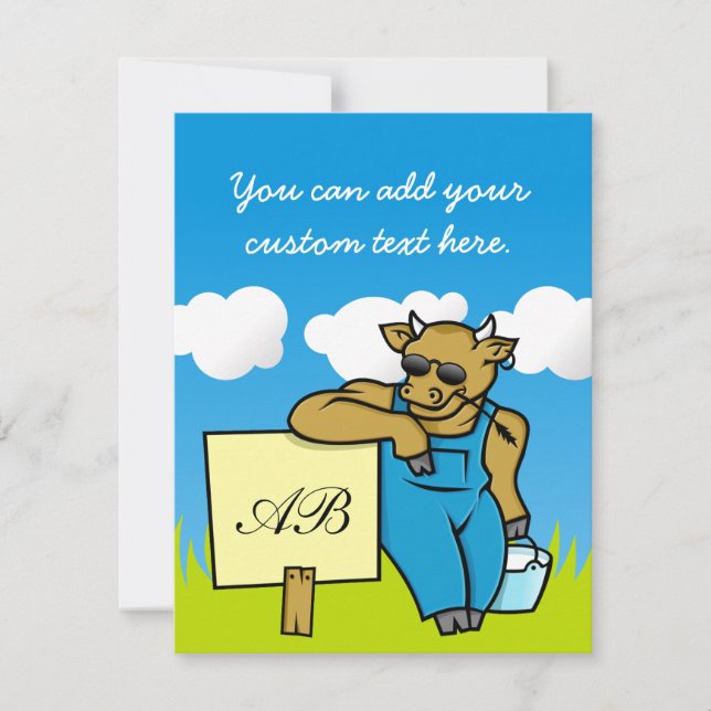 Cow with Sign (Front)