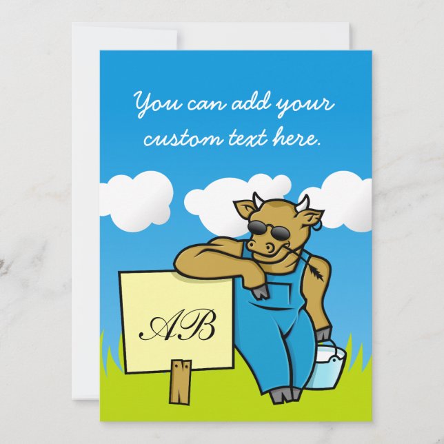 Cow with Sign (Front)