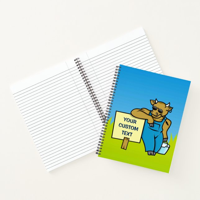 Cow with sign notebook (Inside)