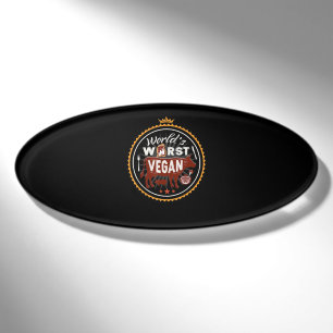 Cow Worlds Worst Vegan Meat BBQ Name Tag