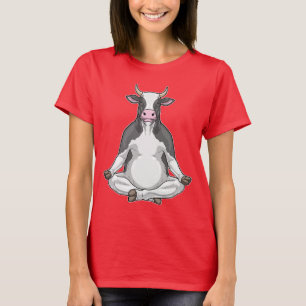 Cow Yoga Fitness Meditation T-Shirt