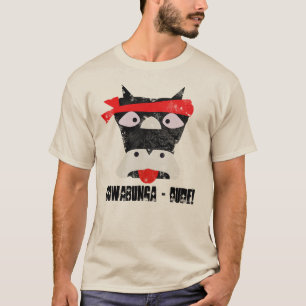 Cowabunga Dude Grunge Workout Ninja Cow T-Shirt