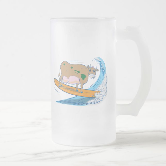 CoWaBuNgA Frosted Glass Beer Mug (Right)