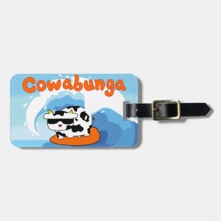 Cowabunga luggage tag