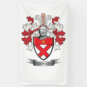 Cowan Family Crest Coat of Arms Banner