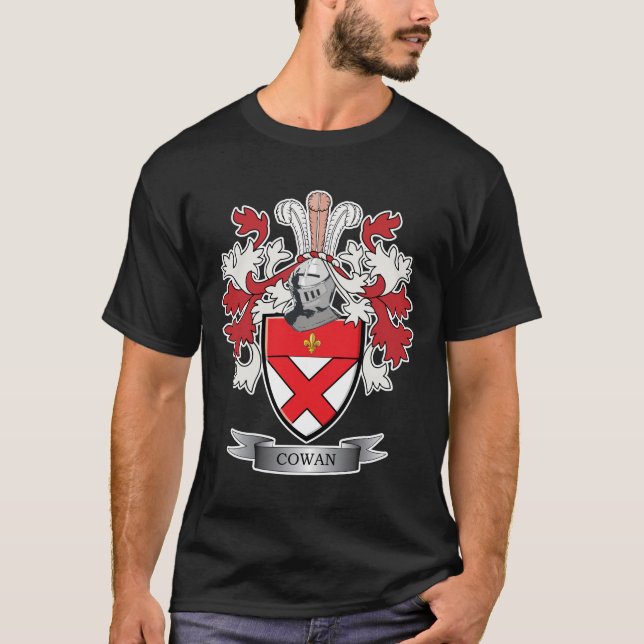 Cowan Family Crest Coat of Arms T-Shirt (Front)
