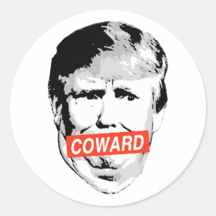 Coward Trump Classic Round Sticker